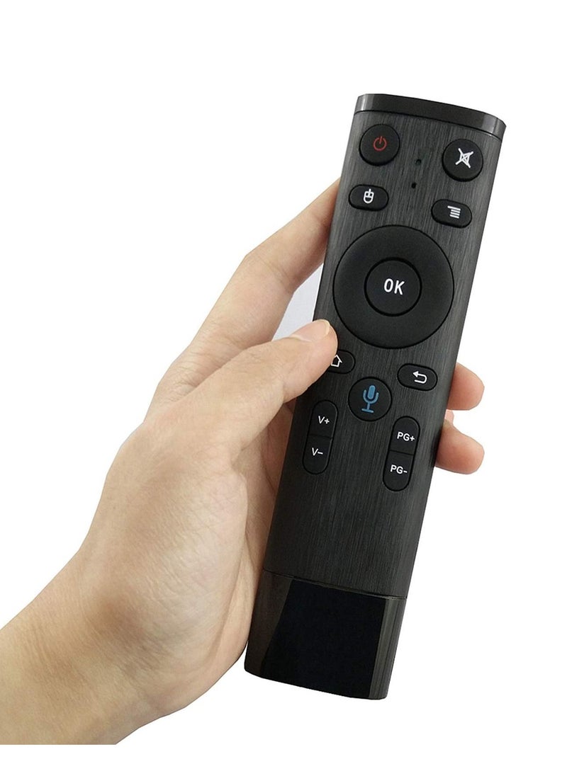 Arabest - Remote Controller，Eacam 2.4G Wireless Remote Control with USB Receiver Voice Input for Smart TV Android TV Box HTPC PC Projector Black - Image 1