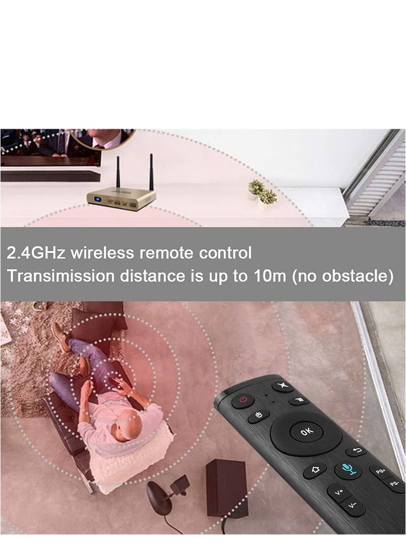Arabest - Remote Controller，Eacam 2.4G Wireless Remote Control with USB Receiver Voice Input for Smart TV Android TV Box HTPC PC Projector Black - Image 1