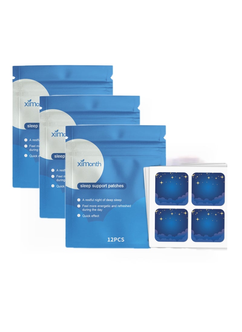 ximonth 3-Pack Sleep Patches Improve Sleep Quality 12pcs*3  - Image 1