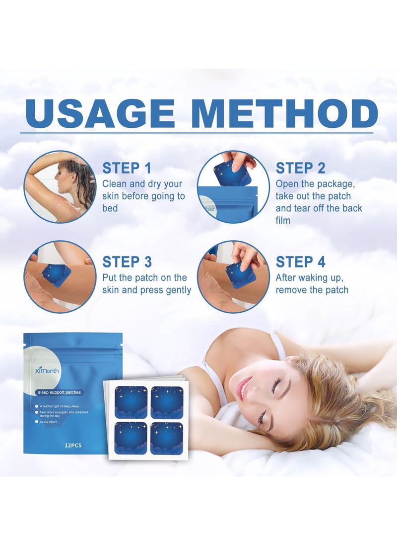 ximonth 3-Pack Sleep Patches Improve Sleep Quality 12pcs*3  - Image 4