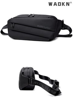 WAOKN Men's Trendy Chest Bags, Boys' Large-capacity Waterproof Crossbody Bag Fanny Pack Belt Bag, Sports Cycling and Hiking Handbag Carrying Bag for College Students and Teenagers  - Image 1