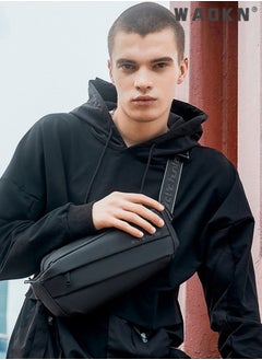 WAOKN Men's Trendy Chest Bags, Boys' Large-capacity Waterproof Crossbody Bag Fanny Pack Belt Bag, Sports Cycling and Hiking Handbag Carrying Bag for College Students and Teenagers  - Image 4