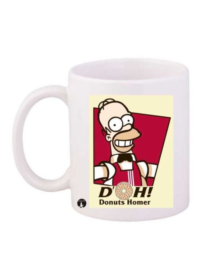 RYN Simpsons Printed Mug Yellow/Red/White
