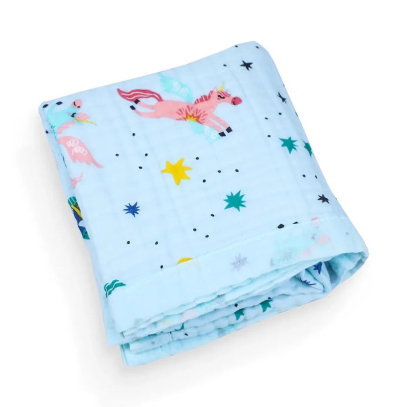 SMILE BABY 100% Organic Cotton 6-Layer Muslin Baby Blanket (100x110 cm) is Super Soft, Breathable, and Gentle on Baby's Skin. Perfect for Comfort, Warmth, and Everyday use. Includes 1 Blanket - Image 2