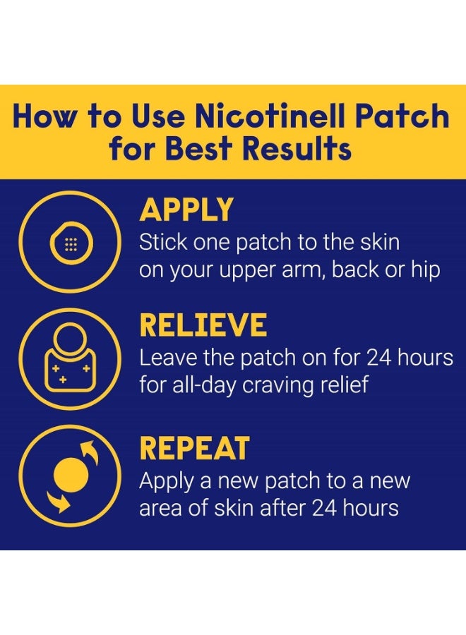 NICOTINELL Nicotine Patch Stop Smoking Aid Step 1, 21 mg, 24 Hour Control -  21 Patches - Image 5