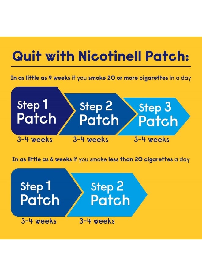 NICOTINELL Nicotine Patch Stop Smoking Aid Step 1, 21 mg, 24 Hour Control -  21 Patches - Image 4