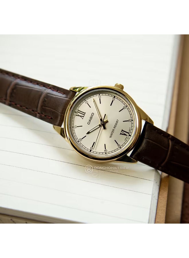CASIO Leather Analog Wrist Watch LTP-V005GL-9BUDF - Image 3