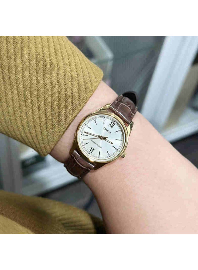 CASIO Leather Analog Wrist Watch LTP-V005GL-9BUDF - Image 2