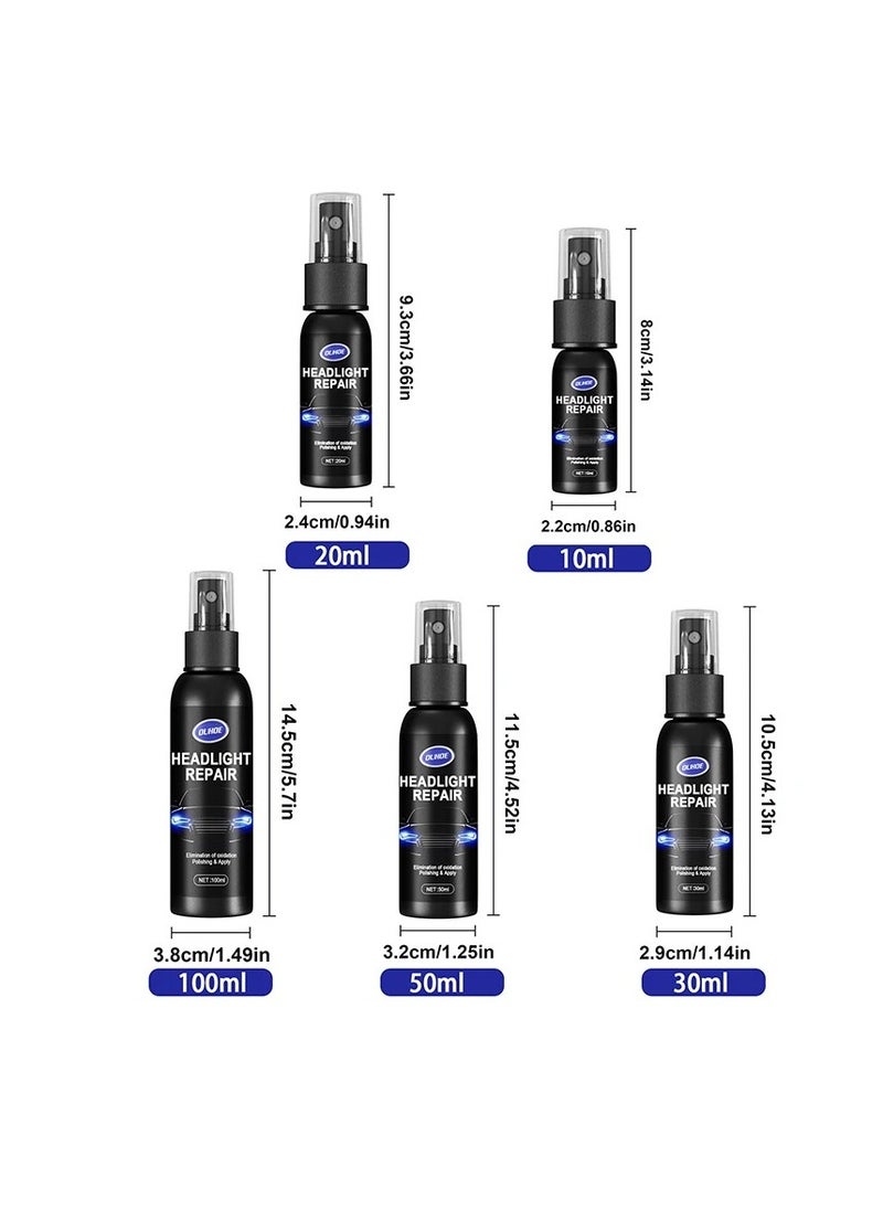 OUHOE Car Headlight Repair Fluid, Convenient Portable Auto Headlight Restoration Liquid, Long Lasting Innovative Headlight Repair Polish, Scratch Removal Spray for Head Light Lens, (1pc 50ml + Sponge)  - Image 5
