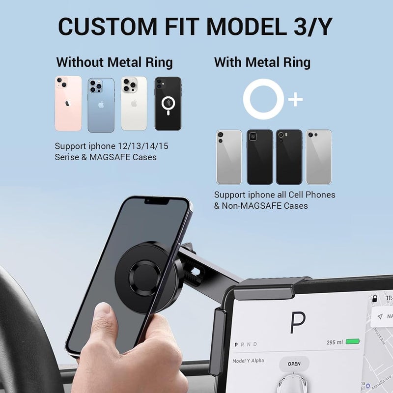 Exrp Tesla Phone Mount - Strongest MagSafe Magnetic Car Holder for All Smartphones - Image 2
