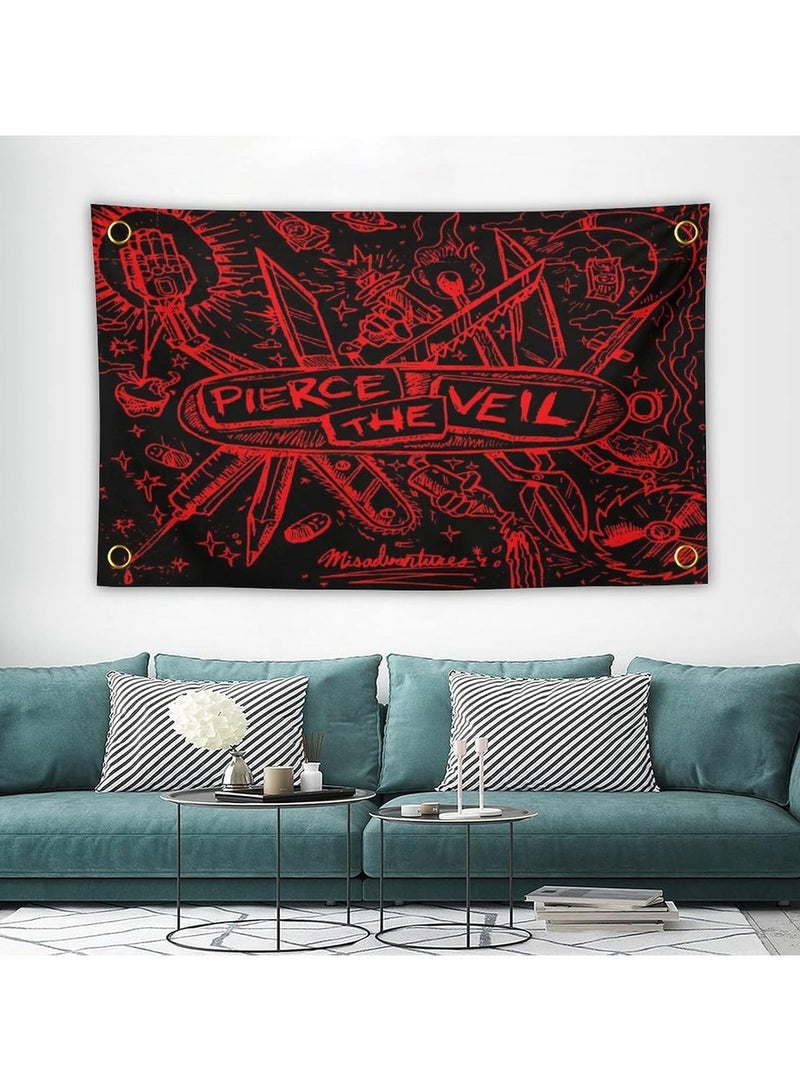 Today Idea Ucxuiy Black 3x5 Feet Flag Banner Tapestry for Bedroom Wall Hanging College Decor Indoor Outdoor Poster - Image 2