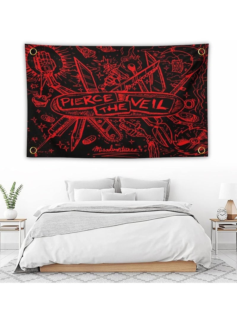 Today Idea Ucxuiy Black 3x5 Feet Flag Banner Tapestry for Bedroom Wall Hanging College Decor Indoor Outdoor Poster - Image 3