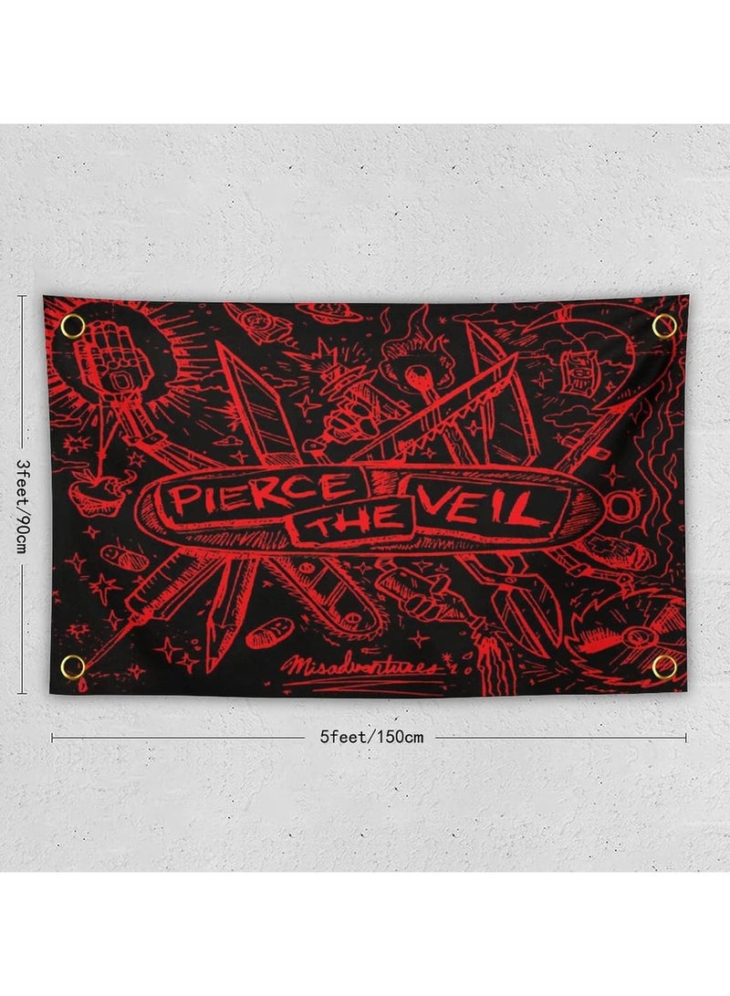 Today Idea Ucxuiy Black 3x5 Feet Flag Banner Tapestry for Bedroom Wall Hanging College Decor Indoor Outdoor Poster - Image 4