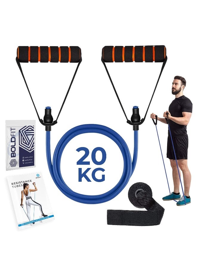 BOLDFIT Resistance Tube with Foam Handles, Door Anchor for