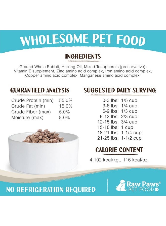 Raw Paws Freeze Dried Dog Food & Cat Food - Rabbit Recipe, 16-oz - Made in USA - Freeze-Dried Dog Food, Freeze Dried Raw Dog and Cat Food - Image 4