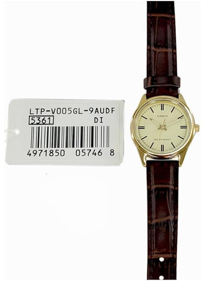 CASIO - Casio watch for women - leather - LTP-V005GL-9AUDF, analog display - Image 1
