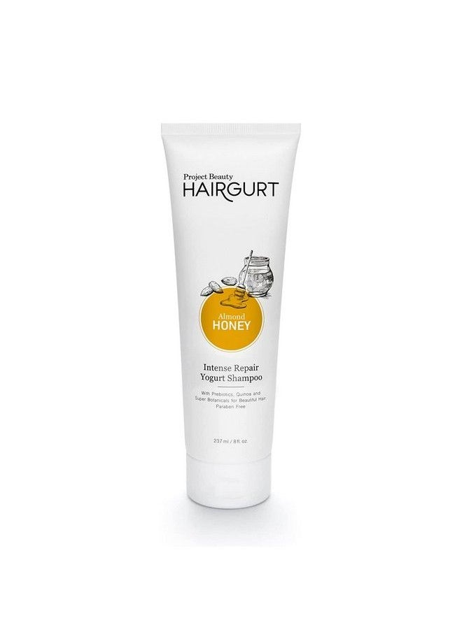 Hairgurt - Intense Repair Yogurt Shampoo Almondhoney Natural Hair Care Hair Products For Dry Damaged Frizzy Hair & Hair Growth 237 Ml / 8 Oz - Image 1