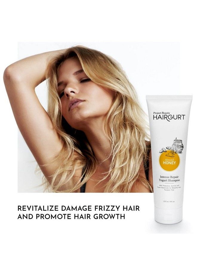 Hairgurt - Intense Repair Yogurt Shampoo Almondhoney Natural Hair Care Hair Products For Dry Damaged Frizzy Hair & Hair Growth 237 Ml / 8 Oz - Image 1