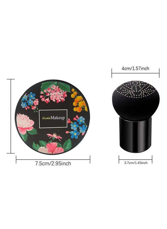 KWOLYKIM - 2 Pack Mushroom Head Air Cushion BB Cream, Concealer Lasting Nude Makeup Moisturizing Brightening Pigment CC Liquid Foundation - Image 1