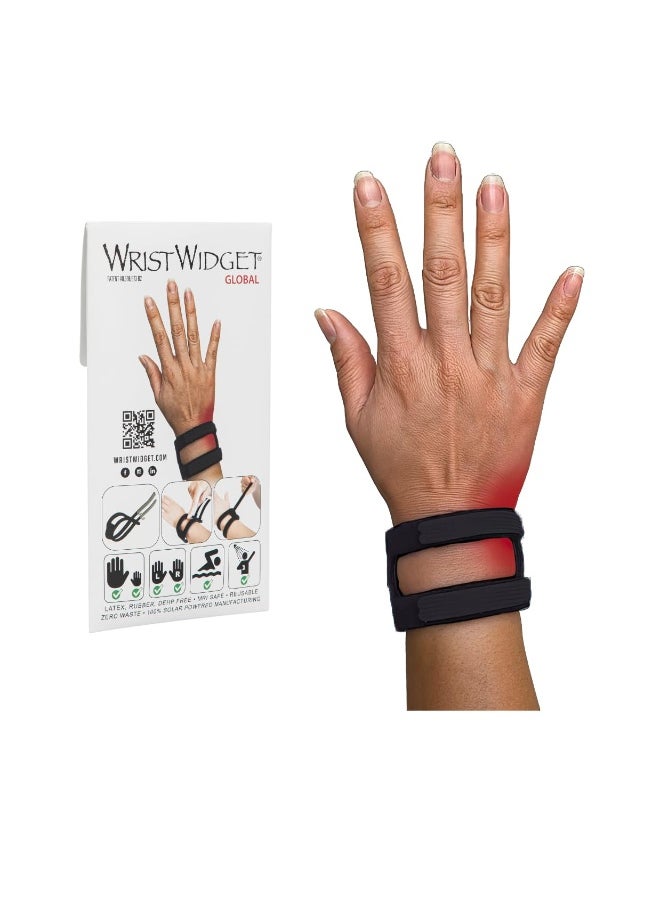 WristWidget WristWidget® (Black) Adjustable Wrist Brace for TFCC Tears, One Size fits most. For Left and Right Wrists, Support for Weight Bearing Strain, Exercise  - Image 1