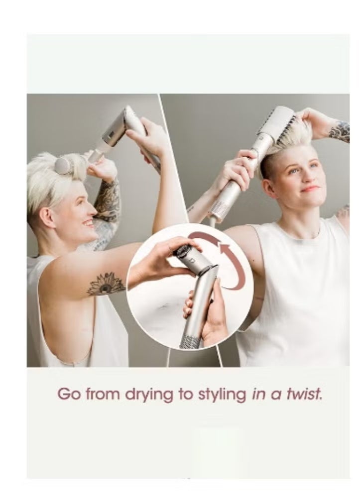 شارك نظام تصفيف وتجفيف الهواء FlexStyle ، فرشاة شعر مجعدة 5 في 1 ومصفف شعر متعدد مع أدوات تجعيد تلقائية ، فرشاة مجداف ، فرشاة بيضاوية ، ملحق مكثف - Image 5