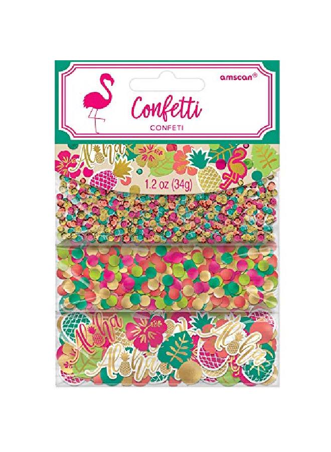 Amscan Summer Luau Aloha Value Pack Confetti 1.2 Oz Multicolor - Image 1