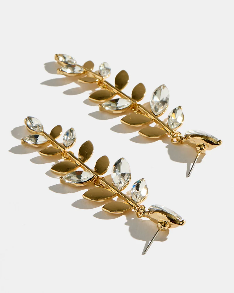 REDTAG Women Gold Embellished Earrings