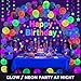 LovesTown 66PCS Glow Balloons Assorted UV Neon Latex Balloons 12 with Small Dots for Birthday Wedding Glow Party Supplies - Image 4