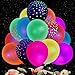 LovesTown 66PCS Glow Balloons Assorted UV Neon Latex Balloons 12 with Small Dots for Birthday Wedding Glow Party Supplies - Image 2