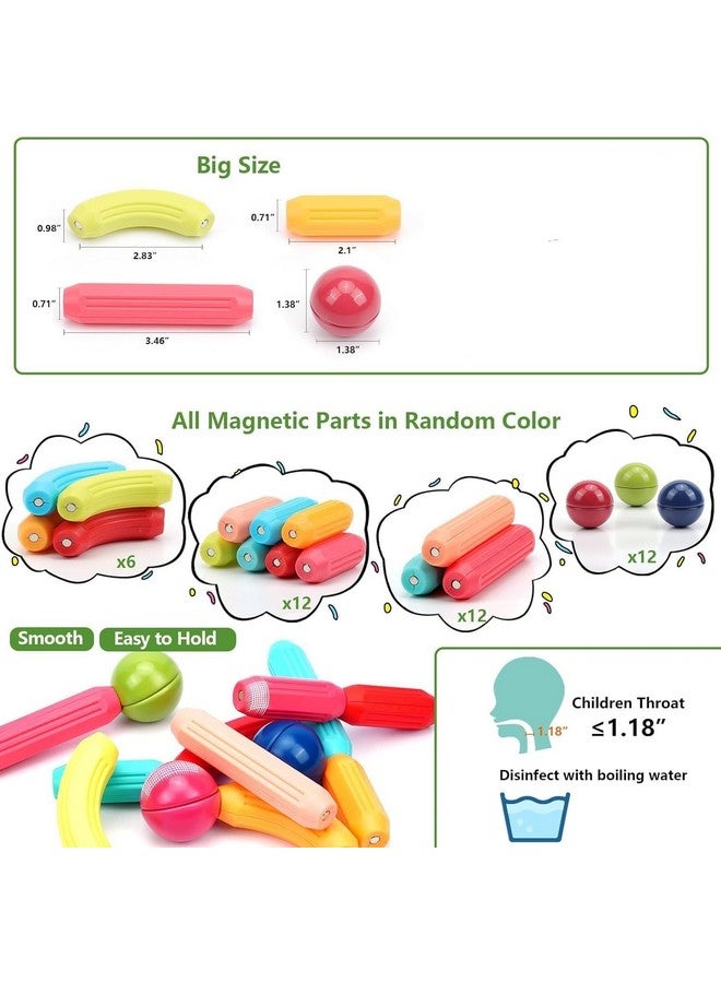 توي شاين مجموعة ألعاب تعليمية للأطفال من تويشين، مكونة من 36 قطعة، مكعبات وعصي مغناطيسية، مناسبة للبناء والتعلم الإبداعي، مناسبة للأطفال من سن 3 سنوات فما فوق - Image 5