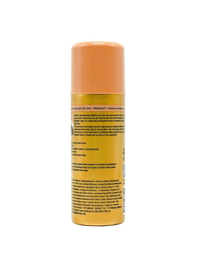 EBIN NEW YORK Tinted Lace Spray Natural Beige 2.7Oz/ 80Ml, Quick Dry, Water Resistant, No Residue, High Pigmentation, Even Spray, Matching Skin Tone, Natural Look, Tinted Spray For Wig  - Image 2