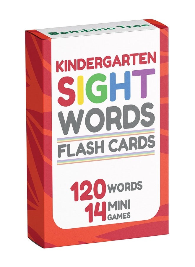 THE BAMBINO TREE Sight Words Flash Cards Kindergarten - 120 High Frequency Words From Dolch'S And Fry'S Sight Word List For Ages 4-6 Years  - Image 1
