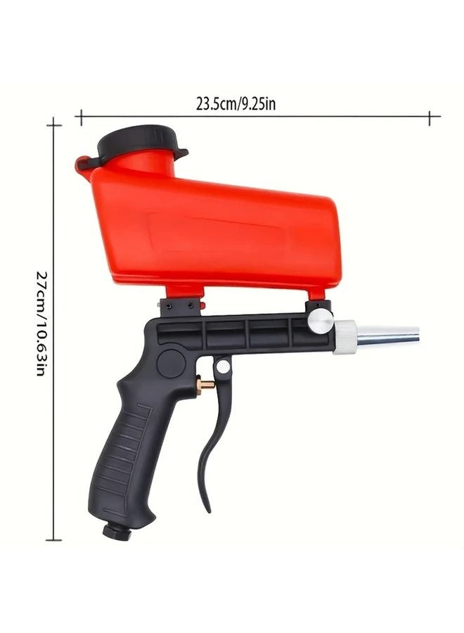 4 Pcs Heavy Duty Gravity Feed Sandblaster Gun 90 PSI High Pressure Rust Removal Tool - Image 4