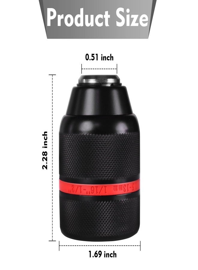 KPROE Keyless Drill Chuck 1/2" 20UNF for Milwaukee - 1.5-13mm Self-Tightening Quick Change Chuck, Fits M18/M12 Drills & Impact Drivers, Alloy Steel Construction - Image 2