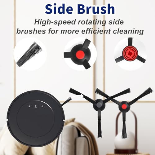 Feilifan 18 PCS Accessories for Eufy Omni S1 Pro Robot Vacuum, Replacement Parts Main Brush, Side Brush, Washable Filter, Dust Bag, Rolling Mop - Image 3