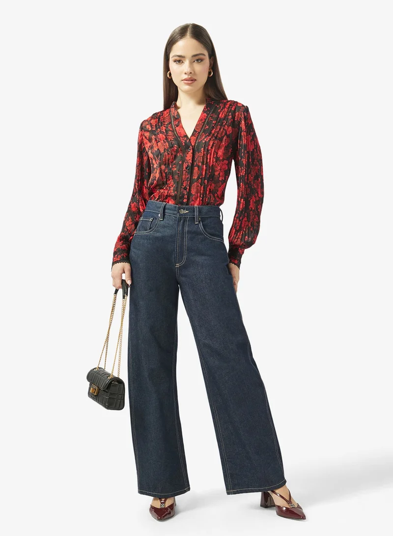GUESS  New Josette Printed Long Sleeve Shirt for Women | Best Price UAE