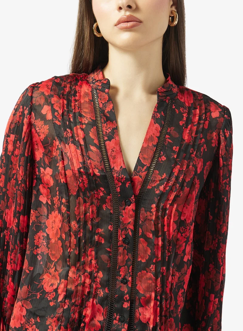 GUESS  New Josette Printed Long Sleeve Shirt for Women | Best Price UAE