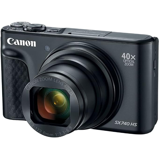 Canon PowerShot SX740 HS Digital Camera with Camera Bag (Black) Bundle | For Photography & Video + LED Light + 64GB Memory Card + Card Reader + Charger + Battery (2955C001) + More - Image 3