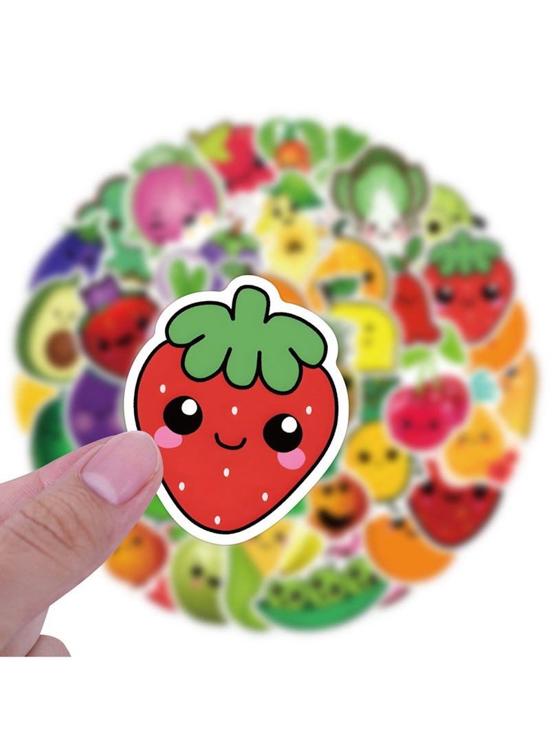 Fruit and Vegetable Stickers for Kids 120Pcs Vegetables Waterproof Vinyl Decals for Water Bottles Laptop Refrigerator Luggage Computer Mobile Phone Skateboard Decor  for Boys Kids Teen - Image 2