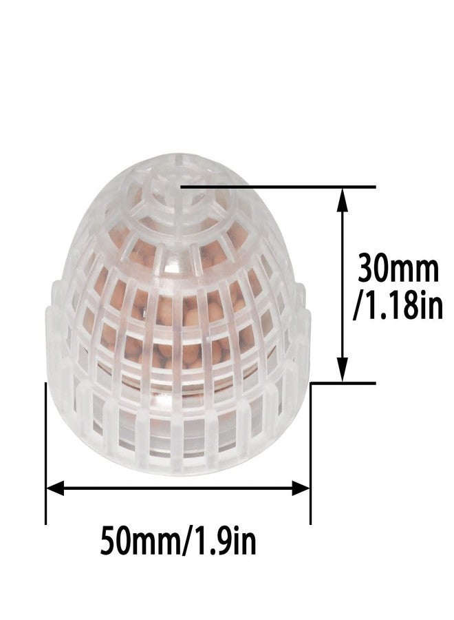 DGHAOP 2pcs Plastic Aquarium Shrimp Fish Tank Media Moss Ball Holder Fish Tank Accessories Home Decoration 5x3cm, Transparent - Image 2
