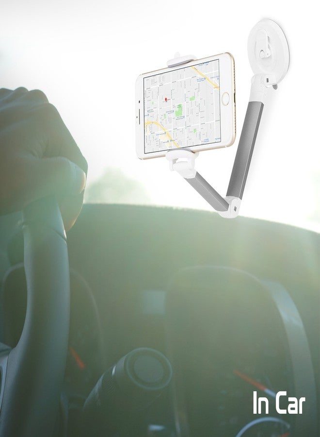 Cellet Car Phone Mount - Windshield & Dash Holder, Strong Suction, Foldable (White) - Image 2