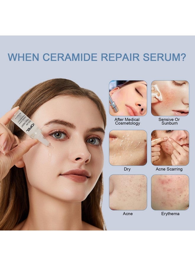 VOFEL Ceramide Serum For Skin Barrier Repair, Hydrating Serum To Reduce Dryness And Wrinkles, 5% Ceramide Face Serum Ampoule Solution 2 Vials - Image 2