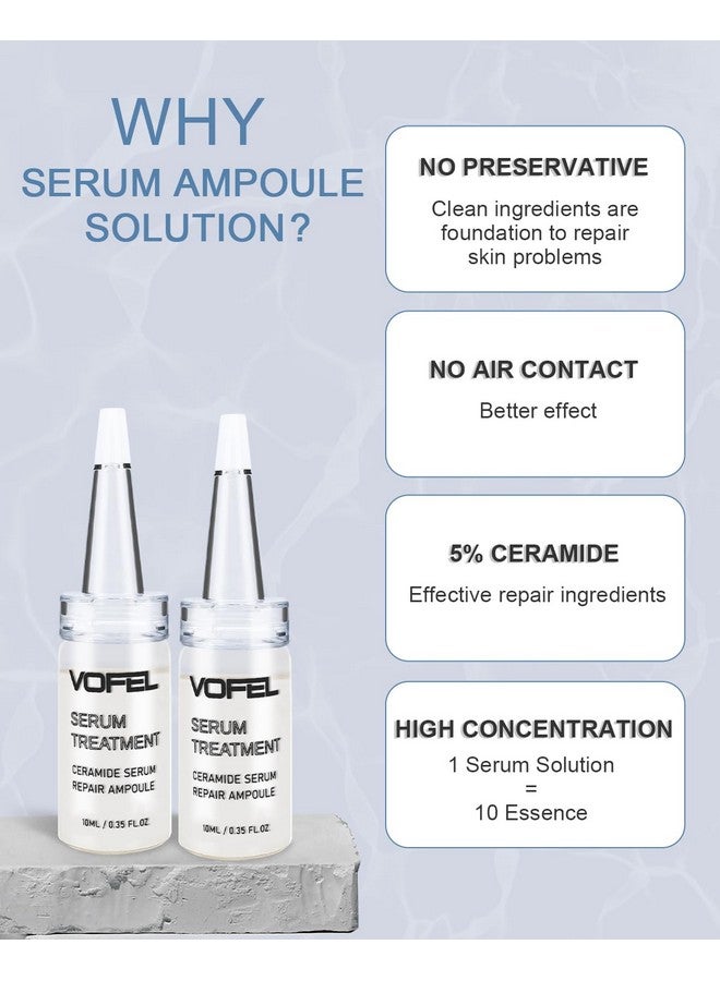 VOFEL Ceramide Serum For Skin Barrier Repair, Hydrating Serum To Reduce Dryness And Wrinkles, 5% Ceramide Face Serum Ampoule Solution 2 Vials - Image 3