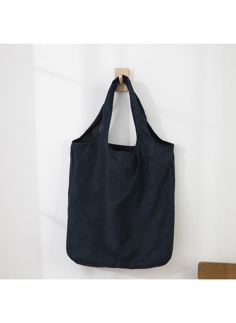 Navy suede tote bag online