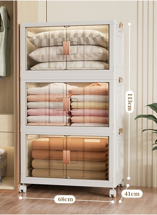 keke Convenient Assembly-Free  Storage Cabinet for Household Snacks, Toys, Clothes, and Book  - Image 1