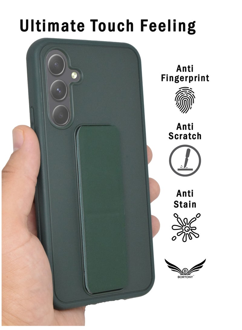 BORTONY Samsung A54 5G Case with Magnetic Car Mount Kickstand Holder Premium Silicone Vertical and Horizontal Hand Strap Grip Cover for Samsung Galaxy A54 5G - Image 5
