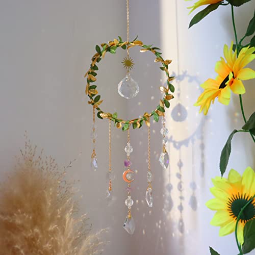 LPKADQA Suncatcher - Hanging Crystals Sun Catchers with Healing Amethyst for Windows, Glass Prisms Rainbow Maker, Home Decor, Blessed Gift Ideas - Image 2