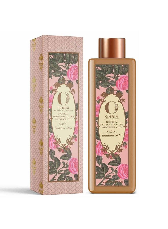 OHRIA Rose & Pomegranate Shower Oil ; Soft & Radiant Skin (200 Ml) - Image 2