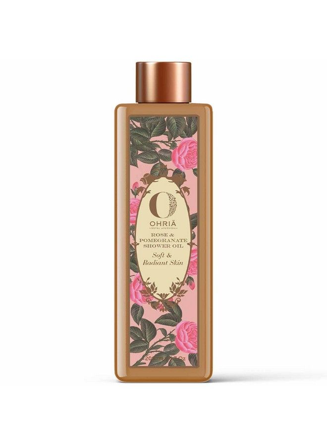 OHRIA Rose & Pomegranate Shower Oil ; Soft & Radiant Skin (200 Ml) - Image 4