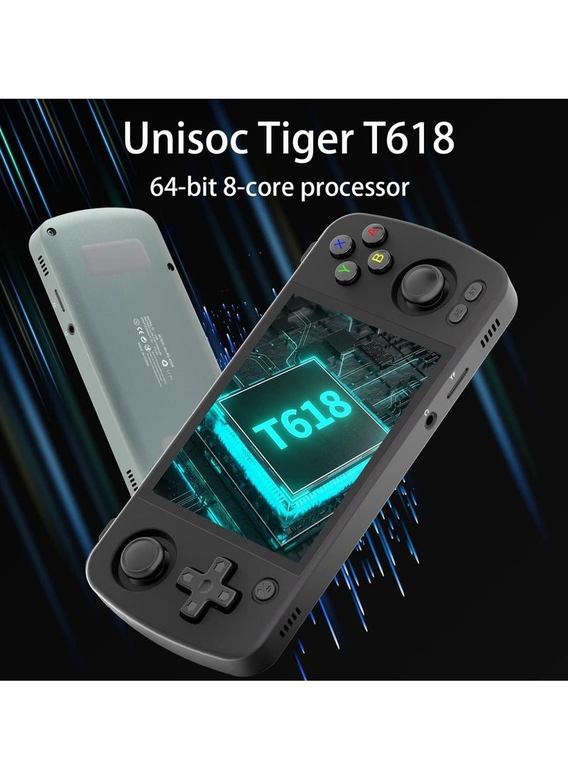 ANBERNIC  - RG405M Retro Handheld Game, Aluminum Alloy Shell, Android 12 System, Comes with 128G TF Card 3172 Games Preloaded, 4-inch IPS Touch Screen (128GB+128GB, Black) - Image 1